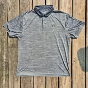 UNDER ARMOUR Performance Golf Polo Men's Heather Green Heatgear - XL